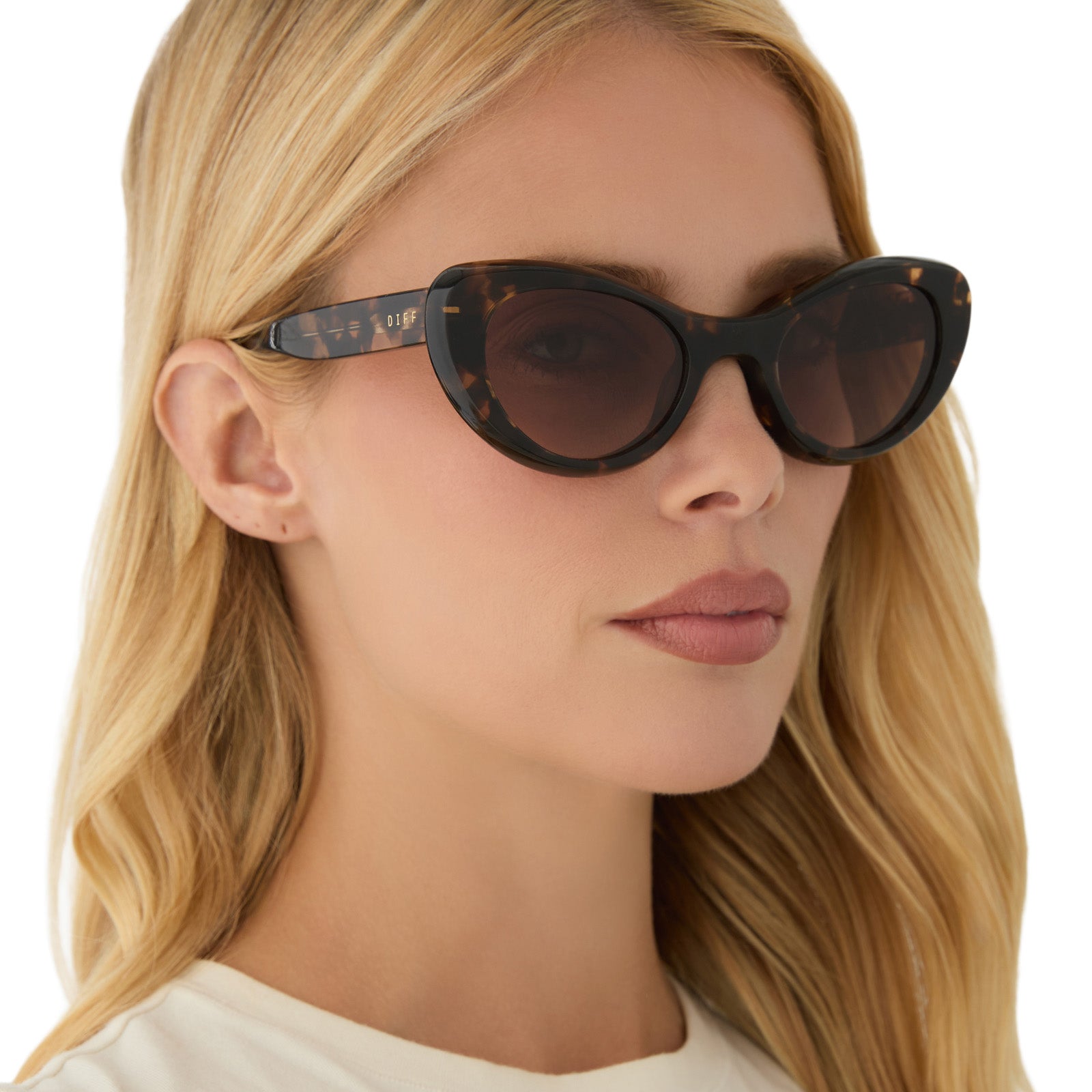 Zaria Sunglasses — Espresso Tortoise + Brown Gradient