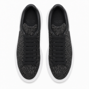 Oversized Sneaker Black Glitter White Sole