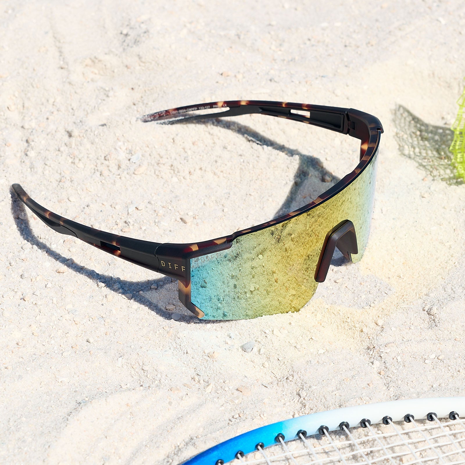 Heat Sunglasses — Sport Tortoise + Orange Flash Polarized