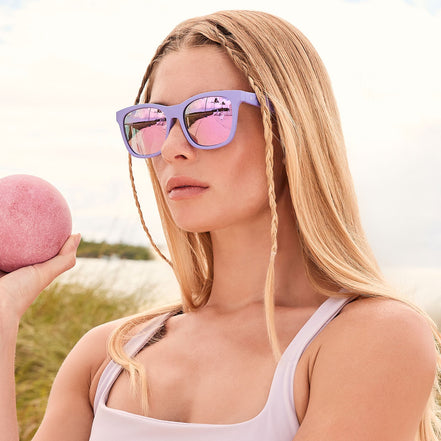 Storm Sunglasses — Matte Lavender + Lavender Mirror Polarized