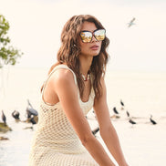 Meredith II Sunglasses — Himalayan Tortoise + Taupe Mirror