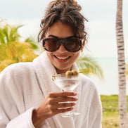 Tosca III Sunglasses — Black + Brown Gradient