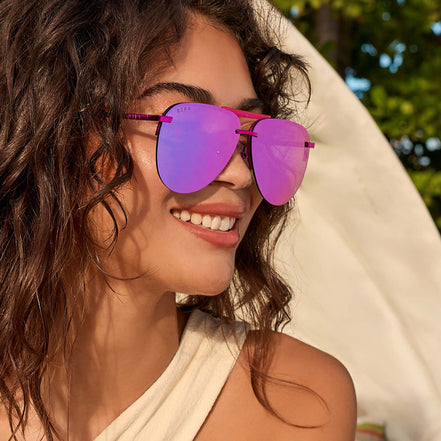 Tahoe Sunglasses — Pink Rush Metallic + Pink Mirror