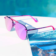 Tahoe Sunglasses — Pink Rush Metallic + Pink Mirror