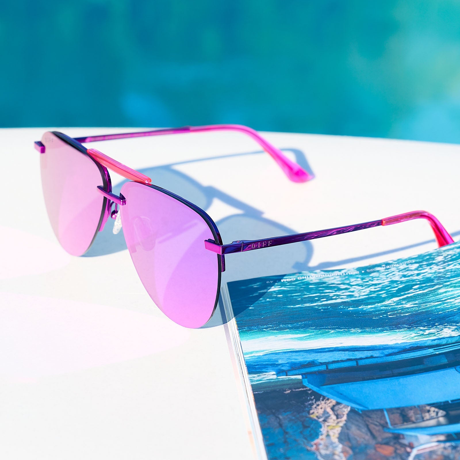 Tahoe Sunglasses — Pink Rush Metallic + Pink Mirror