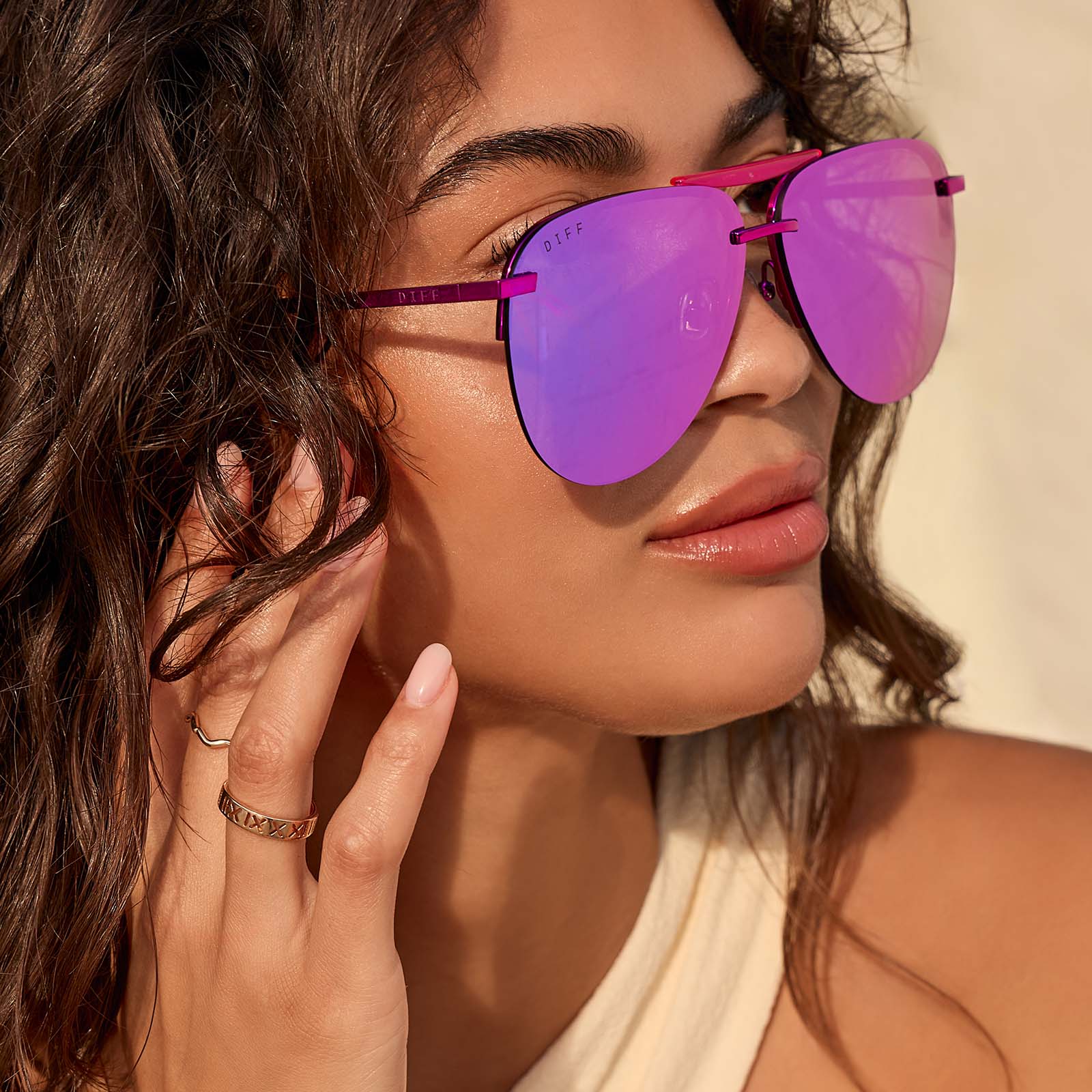 Tahoe Sunglasses — Pink Rush Metallic + Pink Mirror