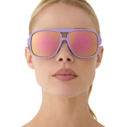 Hangtime Sunglasses — Matte Lavender + Sherbet Mirror Polarized