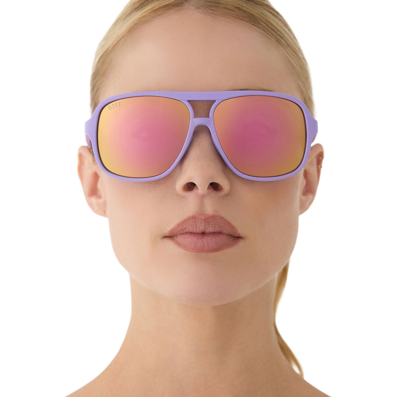 Hangtime Sunglasses — Matte Lavender + Sherbet Mirror Polarized