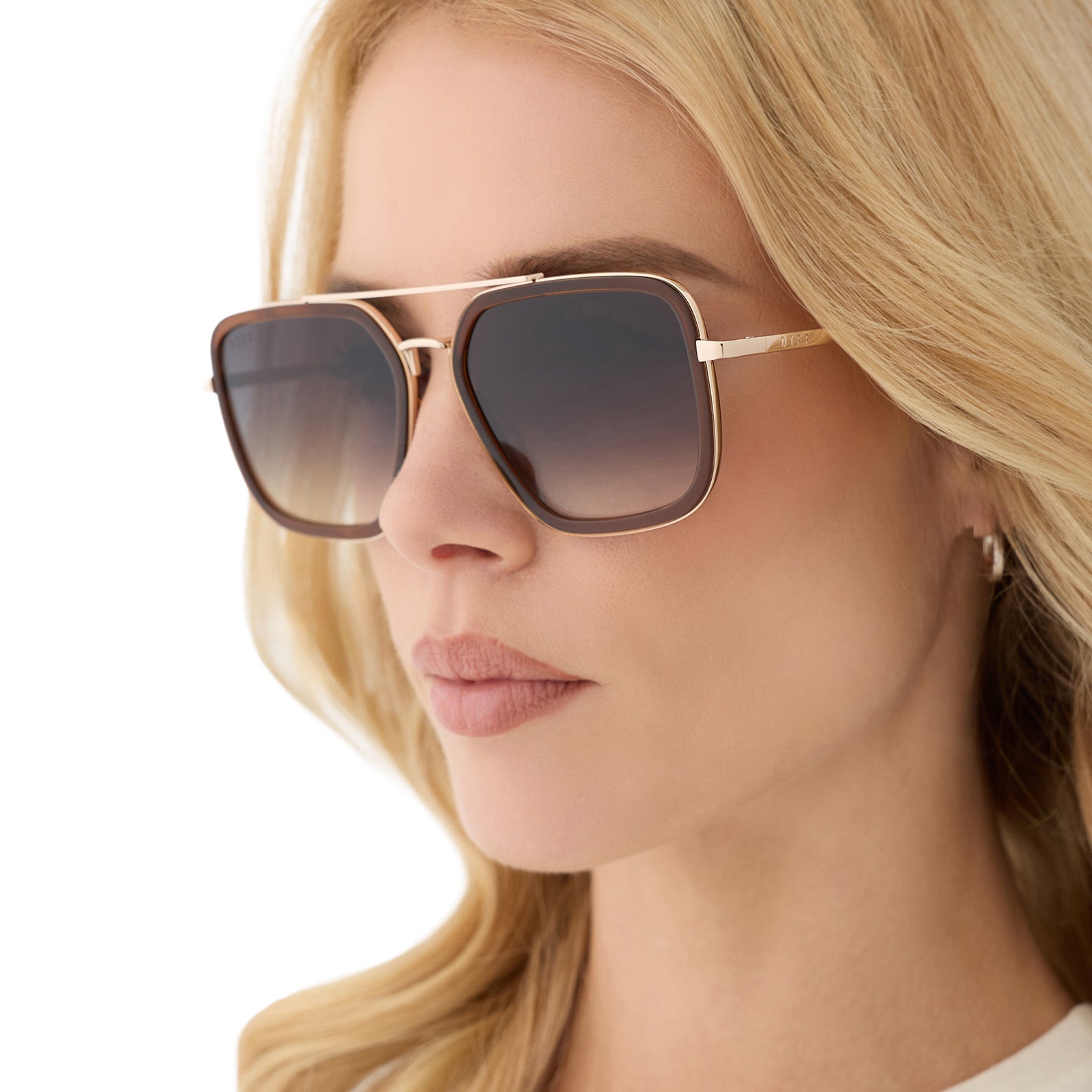 Jordan Sunglasses — Whiskey + Gold + Grey Gradient