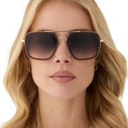 Jordan Sunglasses — Whiskey + Gold + Grey Gradient