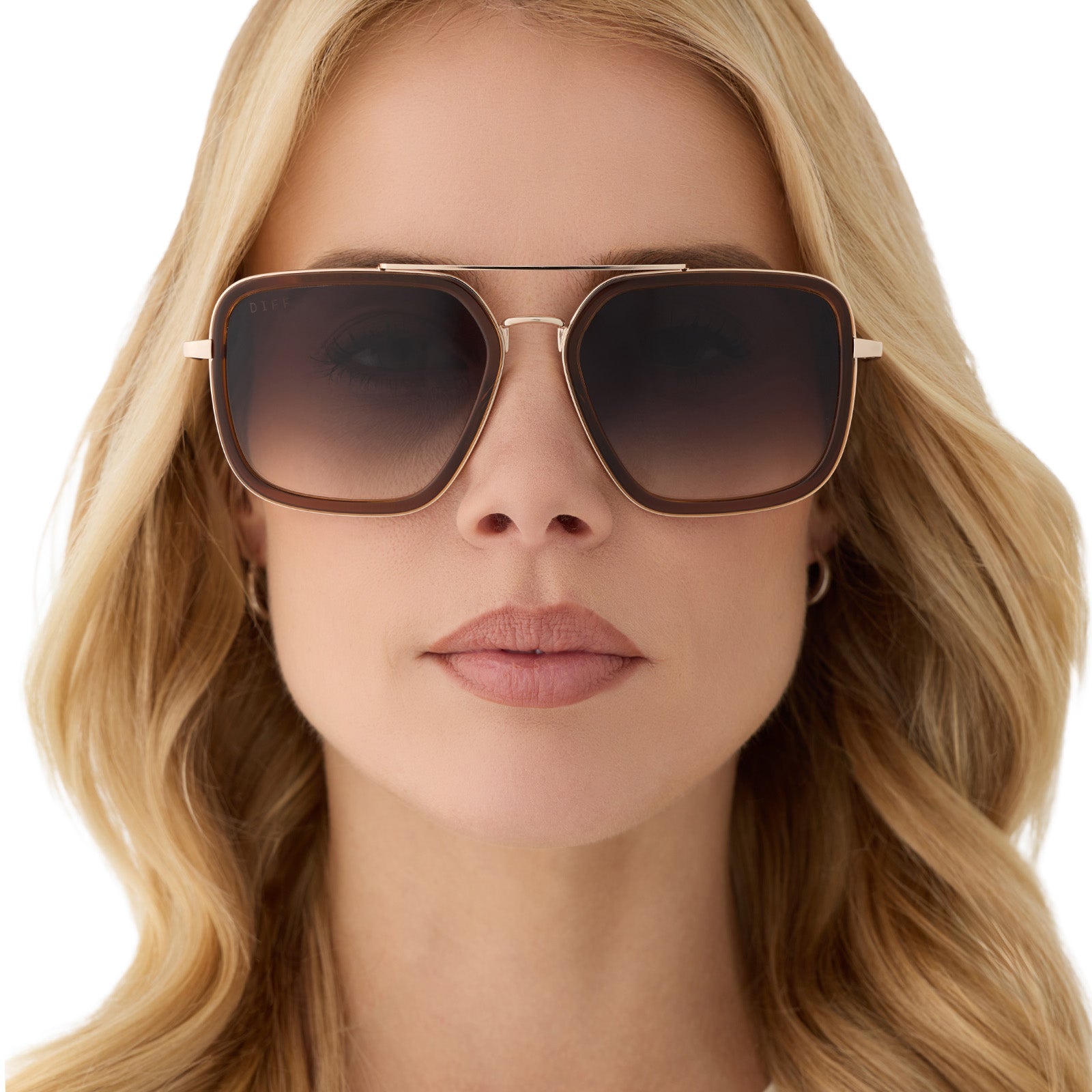 Jordan Sunglasses — Whiskey + Gold + Grey Gradient