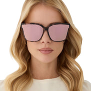 Meredith II Sunglasses — Himalayan Tortoise + Taupe Mirror