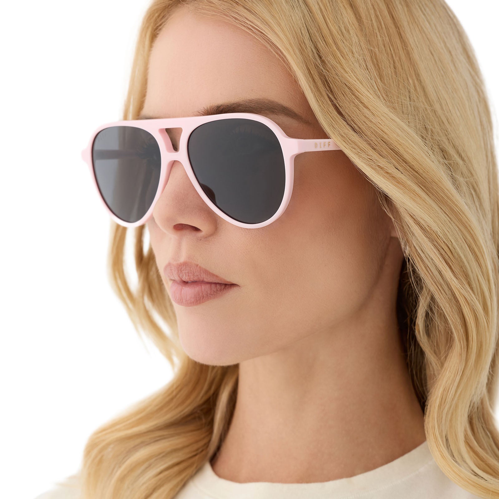 Tosca II Sunglasses — Powder Pink + Grey