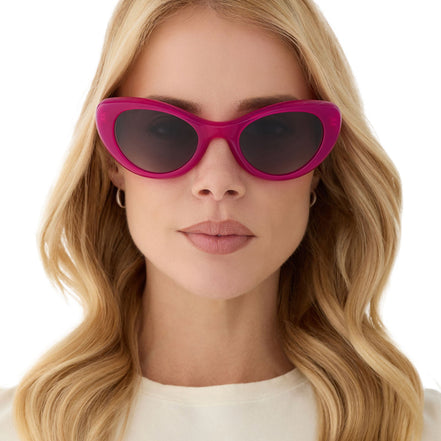 Zaria Sunglasses — Bright Tulip + Grey Gradient Polarized