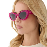 Zaria Sunglasses — Bright Tulip + Grey Gradient Polarized