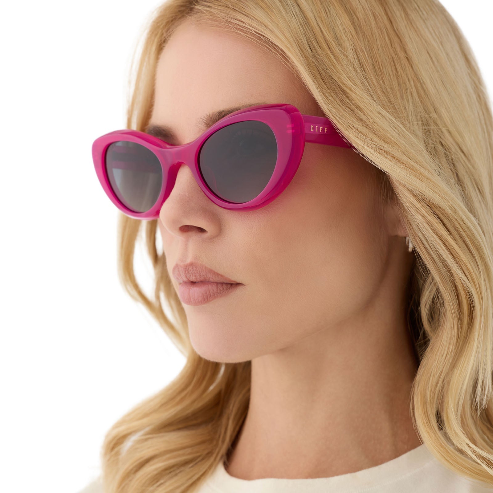 Zaria Sunglasses — Bright Tulip + Grey Gradient Polarized