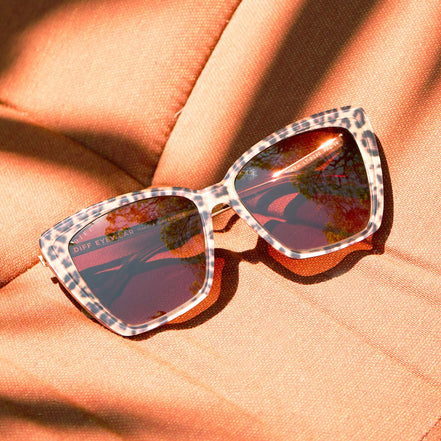 Becky II Sunglasses — Leopard Tortoise + Brown Gradient