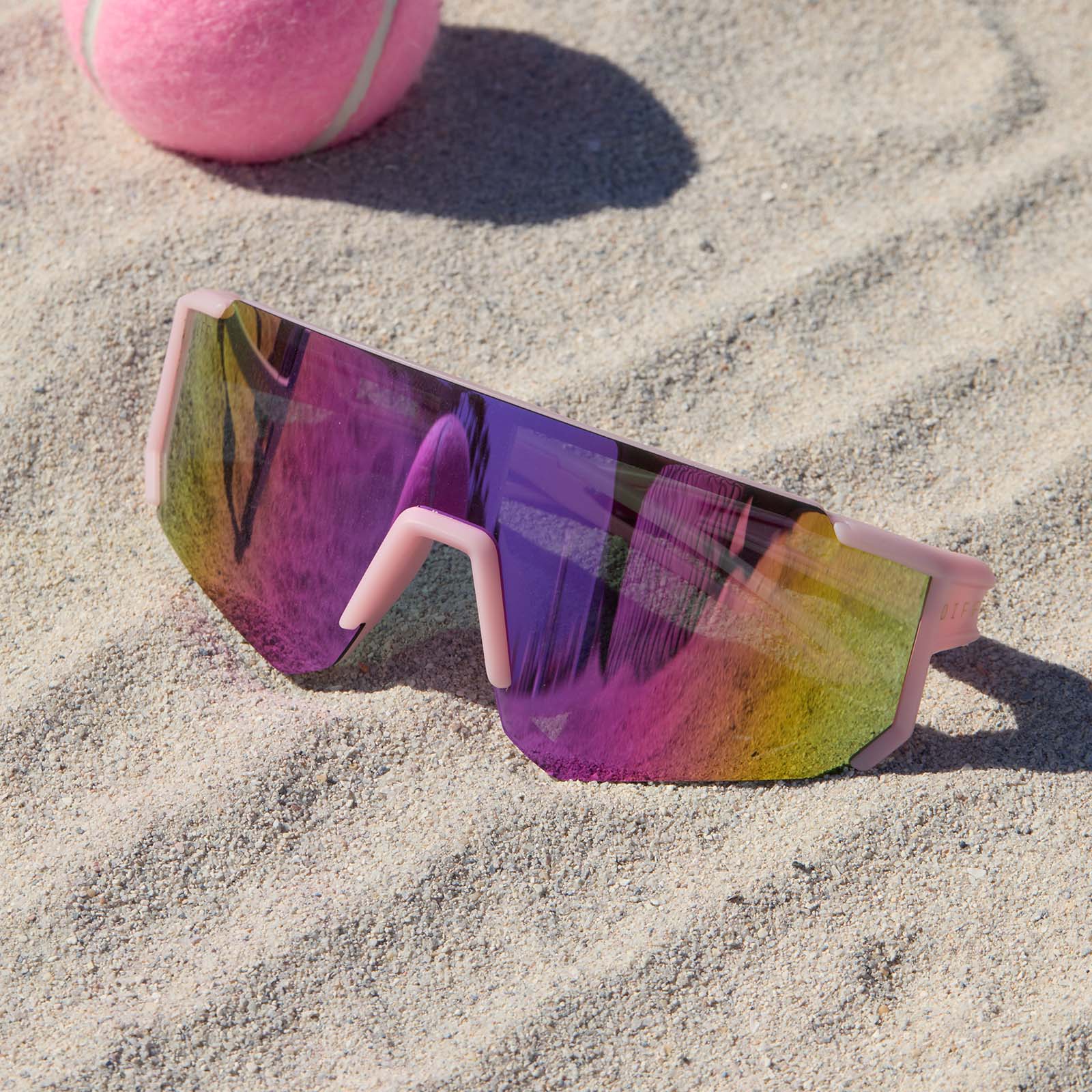 Heat Sunglasses — Matte Baby Pink + Pink Rush Mirror Polarized