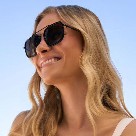 Jordan Sunglasses — Black + Grey Polarized