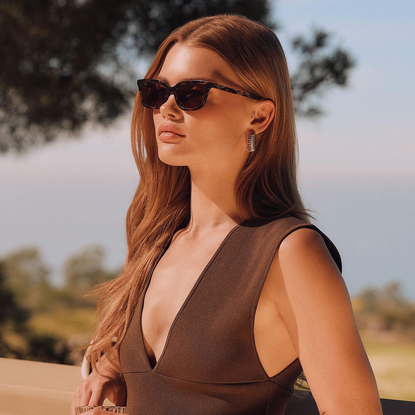 Hannah Sunglasses — Espresso Tortoise + Brown Polarized