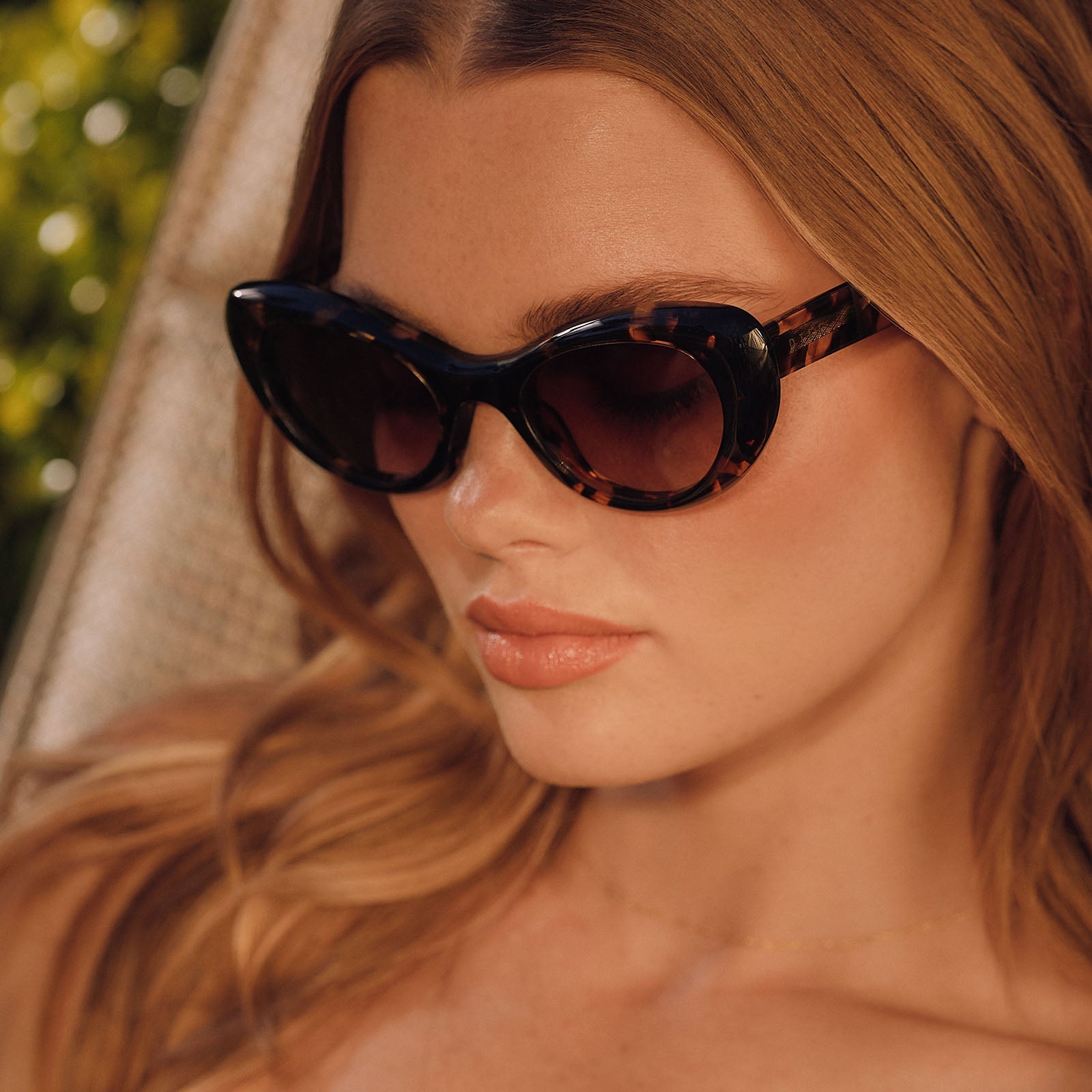 Zaria Sunglasses — Espresso Tortoise + Brown Gradient