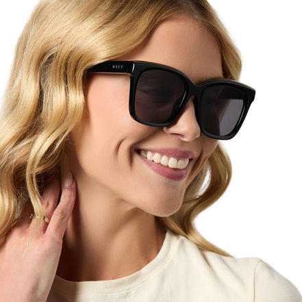 Meredith Sunglasses — Black + Grey
