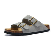 Maibulun Arizona Sandal — Light Grey Suede