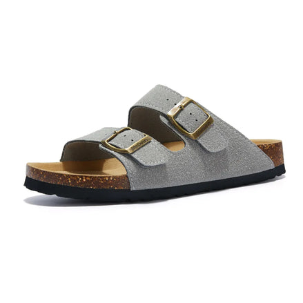 Maibulun Arizona Sandal — Light Grey Suede