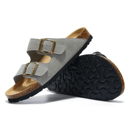 Maibulun Arizona Sandal — Light Grey Suede