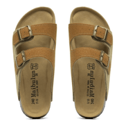 Maibulun Arizona Sandal — Light Brown + Caramel Two-Tone Suede