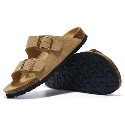 Maibulun Arizona Sandal — Light Brown Suede