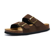 Maibulun Arizona Sandal — Dark Brown Suede