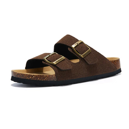 Maibulun Arizona Sandal — Dark Brown Suede