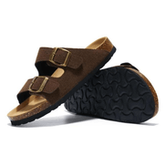 Maibulun Arizona Sandal — Dark Brown Suede