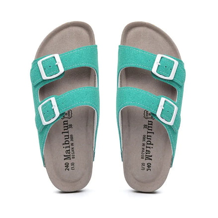 Maibulun Arizona Sandal — Aqua Green Suede