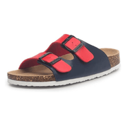Maibulun Arizona Sandal — Blue + Red Two-Tone Leather