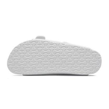 Arizona Style Cork Sandals - White Leather for women with adjustable double straps and cork footbed