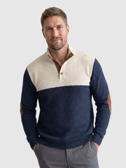 High Collar Corduroy Retro Pullover