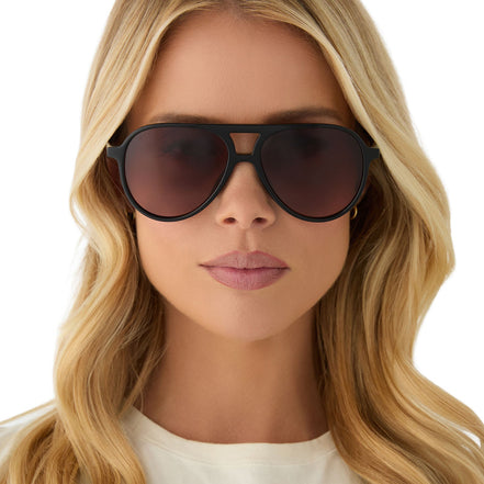 Tosca II Sunglasses — Black + Brown Gradient