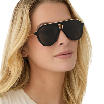 Tosca III Sunglasses — Black + Grey Polarized