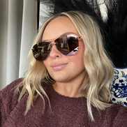 Tahoe Sunglasses — Rose Gold + Cherry Blossom Mirror