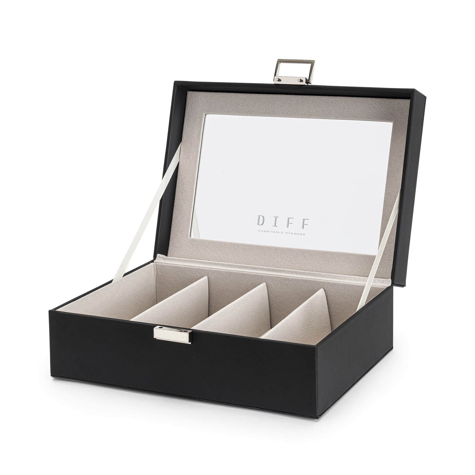 Vanity Case — 4 Pair Black