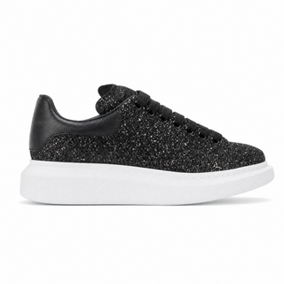 Oversized Sneaker Black Glitter White Sole