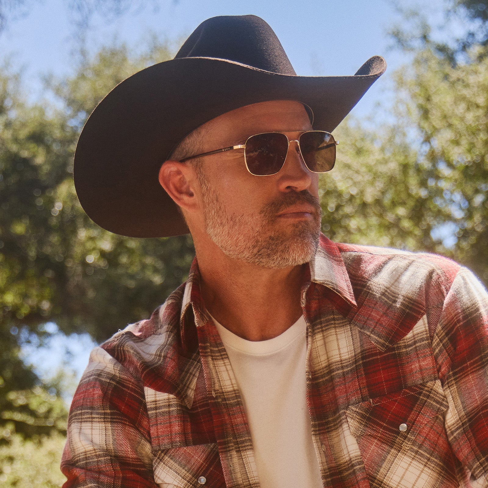 Rip Wheeler Sunglasses — Western Gold + Marbled Brown Polarized