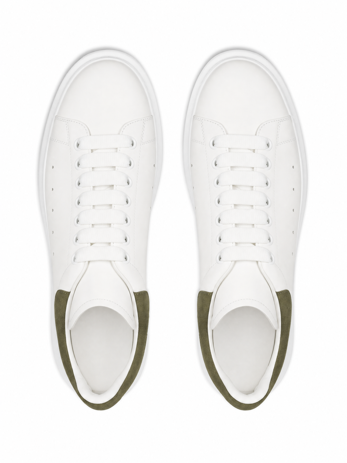 Oversized Sneaker White Olive Green