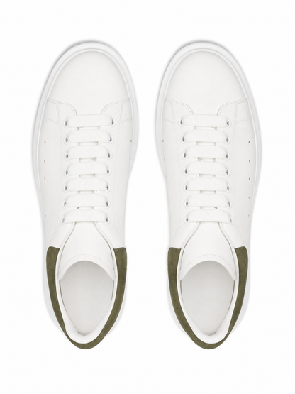 Oversized Sneaker White Olive Green