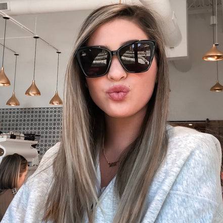 Becky II Sunglasses — Black + Dark Smoke Polarized
