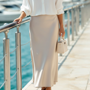 Old Money Silk Skirt