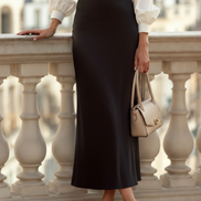 Old Money Silk Skirt