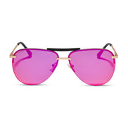 Tahoe Sunglasses — Matte Gold + Sunset Mirror Polarized